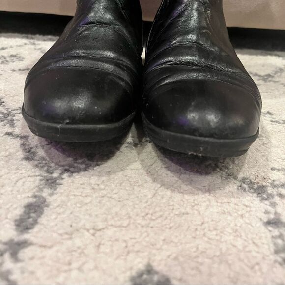 Paul Mayer Attitudes Black Quilted Leather Side Zip Buckle Boots Size 6.5 - Picture 5 of 9